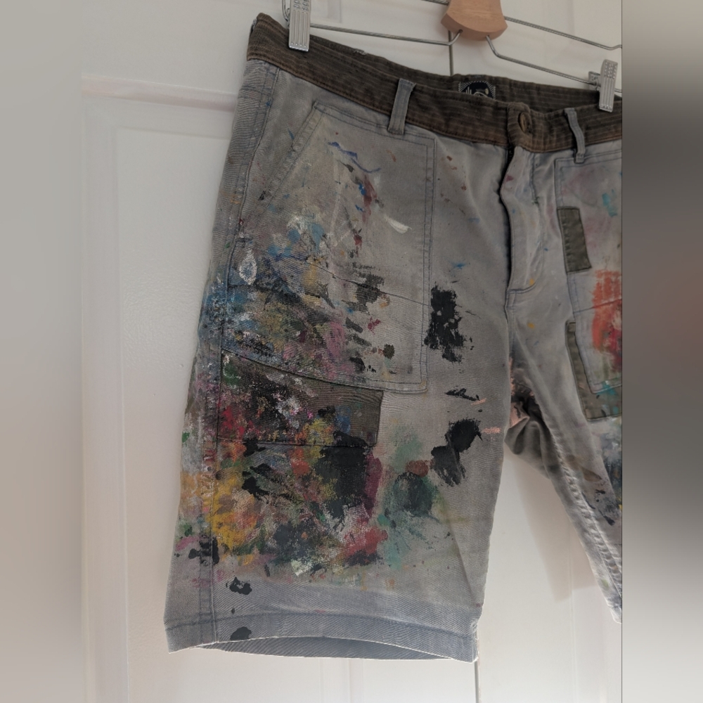Scotch and Soda Distressed Paint Shorts - Picture 3 of 14